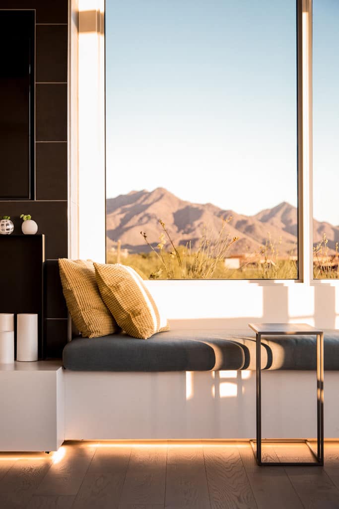 Large Western Window Systems’ fixed windows allow plenty of natural Arizona sunlight during the daytime.