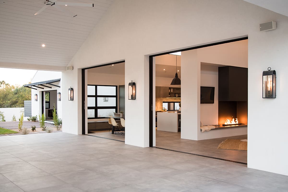 Indoor-outdoor living at its finest when the home’s multi-slide doors are wide open.