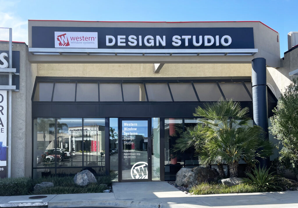 A view of the front of the Western Window Systems Design Studio location.